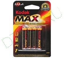 элемент питания Kodak LR03-4BL [K3A-4] (ААА) Max (4шт) щелочная